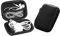 MAYOKIAAR 2 Pcs Headphone Case, Earphone Case, Mini Earphone Storage Case with Mesh Compartment, Hard Case Cover Suitable for Fixed, for Outdoor Activities(Black)