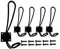 Mokife Murale Patere Porte Manteau Noir, 5 Pièces Muraux Crochets et Patères pour la Maison Retro Metal Crochet Lourd avec Vis pour Entrée Salle de Bain Toilette Cuisine Meuble