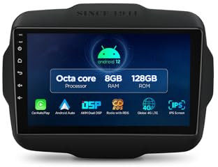 Radio GPS para Jeep Renegade Android 12 WiFi 4G Carplay DSP XTRONS IXP92RGJ 8 GB RAM