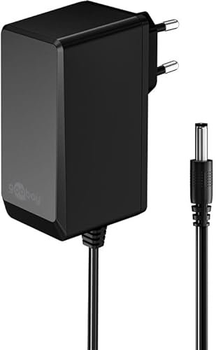 goobay 64979 Universal Netzteil 12 V / 27 W 2,25 A Steckernetzteil 12v / Ersatznetzteil mit DC-Stecker 5,5 mm x 2,1 mm für TV Box, Router, LED-Streifen, Videokamera / 1.8 Meter