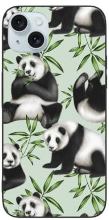 Panda Bambus bedruckte Handyhülle für iPhone 15/15 Plus, Schutzhülle für Damen und Herren, TPU-Standardabdeckung