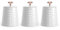 EHC Tea Sugar Coffee Canisters Set, Kitchen Storage Jars with Lids Airtight, Containers Canisters Jars Set of 3, White