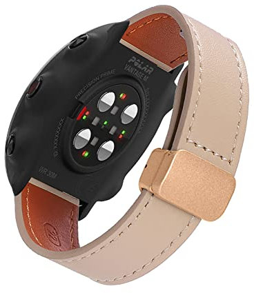Magnetisch Lederarmband für Polar Vantage M2/ Vantage M Armband, Elegante Leder Armbänder für Herren Damen Verstellbarer Ersatzarmband Kompatibel mit Polar Vantage M2/ Vantage M Uhrenarmband (2)