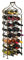 Biscottini Portabottiglie Vino in Ferro Battuto Finitura Nera anticata 36x16x106 - Porta Bottiglie Vino in Metallo - Cantinetta Vino 24 Bottiglie - Portabottiglie Cucina Bar - Portavini - Espositore