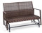 BACKYARD EXPRESSIONS PATIO · HOME · GARDEN Sitzbank für 2 Personen mit doppelt gewebtem Korbsitz, pulverbeschichteter Aluminiumrahmen, 127 x 64,8 x 90,2 cm (B x T x H), 180 kg Tragkraft, Braun