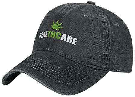 Damen Herren Baseballmütze THC Ist Gesundheitswesen Vintage Basecap Waschbar Basecap Kappe Mit Schweißband Sport Kappe, Für Väter, Jungen, Reisen, 55-59cm