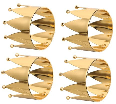 Garneck Serviettenringe Krone 8 Stück Kronen Serviettenring Serviettenschnalle Serviettenhalter Abendessen Serviettenring Bankett Serviettenring Tischzubehör