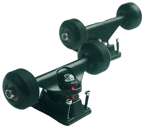 Aymzbd Skateboard LKW Und Räder, 52 Mm Skateboard Räder Und Lager Set, Skateboard LKWs 5, Skateboard Riser Pads, Skateboard Hardware Set, Schwarz