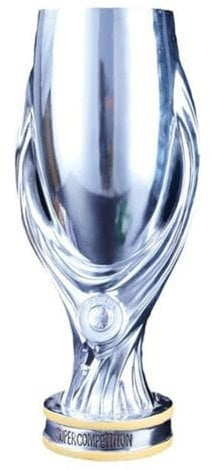 TIANXIE Trophées De La Super Coupes d'europe Football Trophée Réplique des Trophées des Champions Coupe du Monde Résine Trophée Club De Football Fans Souvenirs Collectionner,32cm