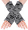 Dimeho 1 Paar Fingerlose Handschuhe Spinnennetz Punkhandschuhe Schwarze Fingerlos Armwärmer Zerrissene Handschuhe für Halloween Cosplay Karneval Thema Party Kostümparty Zubehör
