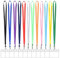 12pcs Lanyards for Neck with 12pcs Card Holder, Clear Plastic ID Card Holder and 12 Colors Lanyard, Horizontal Sealable Waterproof Name Badge Holders with Lanyard for ID Cards Office School