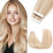 Benehair Tape in Extensions Echthaar, Invisible Tape Extensions Echt Haar, 30CM Haarverlängerung Echthaar Tapes, Remy Natural Tapes Extensions Echthaar, 10Pcs 10g Kamel Gemischt Hellgold #18P613