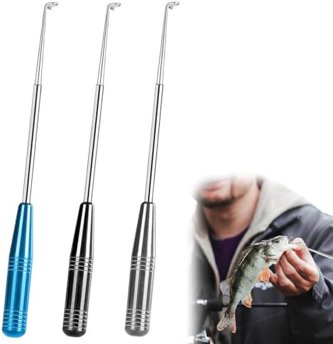 SULIUDAJI 3 Pcs Slamatore Pesca Svitatore Ami Da Pesca Gancio Da Pesca Rapido In Acciaio Inox Pratico E Pratico Sganciatore Portatile Per Pesca Per Piccoli E Grandi Ami Da Pesca Argento Nero Blu
