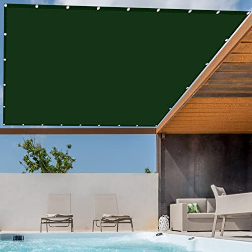 Juego de parasoles para exteriores, 1,8 x 2 m, incluye toldo para jardín o patio trasero, color verde oscuro