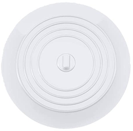 Fregadero de cocina de caucho de silicona de 15 cm, tapón de desagüe de agua, tapón para desagüe de acero inoxidable (blanco, talla única)