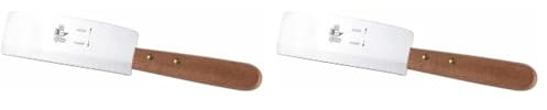 LOUIS TELLIER - Couteau à Raclette en acier inoxydable - Couteau spécial raclette métal et bois - 24,5 x 1,5 x 4,5 cm - Côté coupe et côté raclette - Fabriqué en France (Lot de 2)