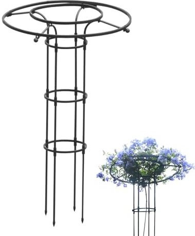 Vertikaler Regenschirm Rankhilfe Turm - Obelisken für Kletterpflanzen - Turm Garten Rankhilfe für Kletterpflanzen Rose Gurke Pflanztopf Pflanzenstütze für Kletterrose Tomate Gurke Blume Traube Erbse