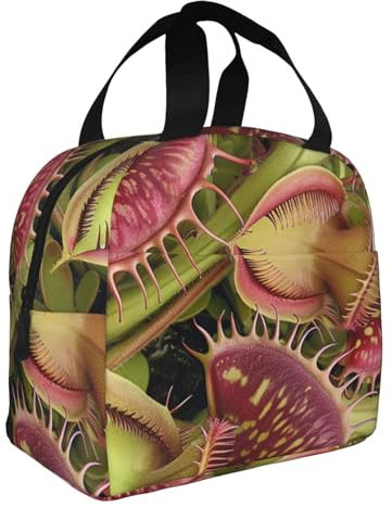 LRHCNZDCP Sacs à déjeuner isothermes pour homme et femme - Motif de plantes carnivores - Pour le travail, le pique-nique, le camping, l'école, la plage