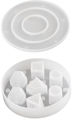 Uqezagpa Versatile Silicone Dices Stampi Flessibile Storage Holder Mold Silicone Dadi Stampi Set per Cristallo Epossidico Gioielli