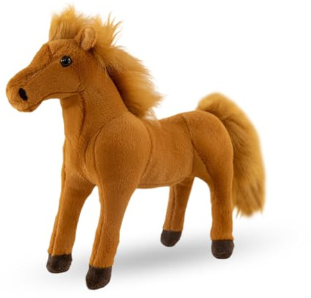 PLNVNVP Pferd Stuffed Animal, Pferd Stofftiere Plüsch Spielzeug, Pony Horse Plush Toy Plüschpuppe,Simulation Kuscheltier Klein Plüsch Pferd-20cm