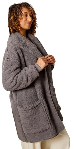 OHS Fleece Cardigans for Women, Waterfall Teddy Fleece Cardigan Extra Soft Warm Cardigan Comfy Loungewear for Adults Gifts for Women - S/M, L/XL