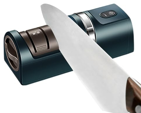 Hogvinnatil Affilatrice Elettrica Universale Professionale - Affilacoltelli Elettrico Ricaricabile USB,Strumento Automatico Per La Manutenzione Delle Lame | Casa Pasticceria Ristorante Esterno