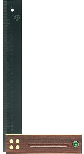 E. C. EMMERICH GMBH + CO. KG 409 Präzisionswinkel L.350mm Palisanderholz gelaserte mm-Skala ECE