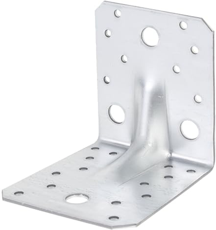 Alberts 330606 Schwerlast-Winkelverbinder mit Sicke | sendzimirverzinkt | 105 x 105 x 90 mm