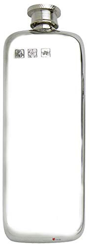 Slim Hip Flask 3oz Plain Design with Touch Mark Screw Top Engravable