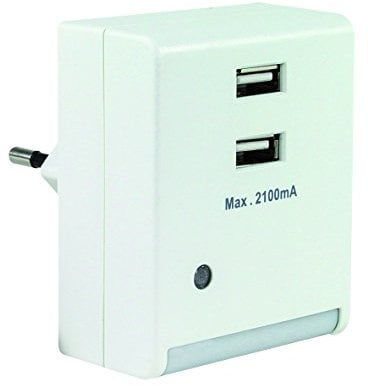REV LED Nachtlicht mit integriertem USB-Ladegerät