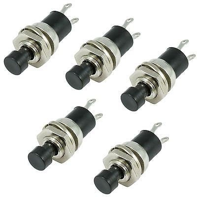 5 x Black Off(On) Miniature Momentary Push to Make Switch Mini SPST