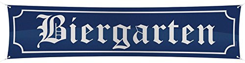Folat Riesiges Strassenbanner * BIERGARTEN Oktoberfest Mottoparty Streetbanner Bayern Deko Party Feier Gaudi