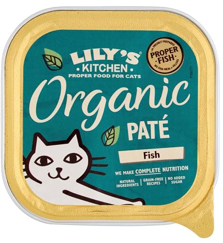 Lilys Kitchen Organic Fish for Cats, 85 g, Pack of 19