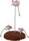 TRIXIE Wiggling Mouse cat toy - with catnip - three mice on wiggling feathers - ø 15 × 22 cm - plush - 4070