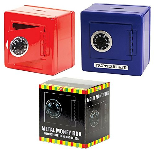 Combination Money-Box Safe (Color May Vary - Black, Red, Blue)