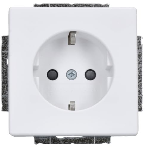 Busch-Jaeger 20 EUCKS-884 SCHUKO® Steckdosen-Einsatz mit erh. Berührungsschutz Studioweiß Matt future linear 2CKA002013A5328