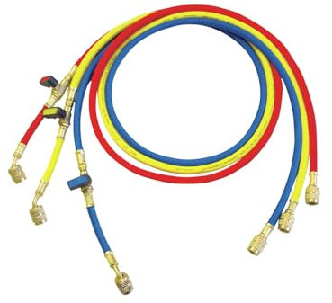 ROTHENBERGER Druckschläuche-Set PLUS, 5/16 SAE, 1,5m | 1500000030 | Installation, Wartung und Entsorgung von Kälteanlagen und Klimaanlagen, Wärmepumpen