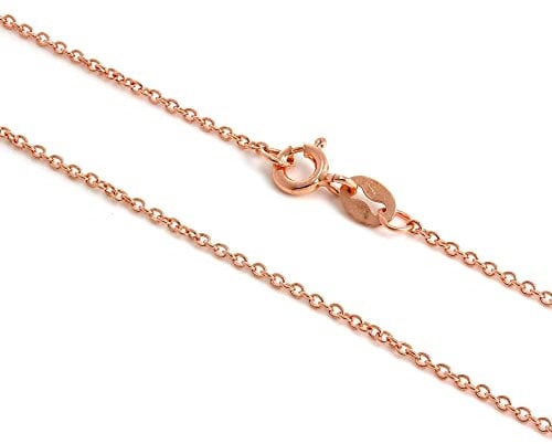 jewellerybox Rose Gold Dipped Sterling Silver Trace Chain 22 Inches