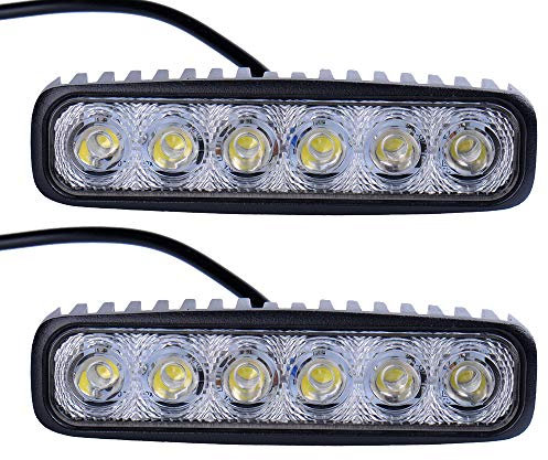 2 Stück 18W LED Lampe Scheinwerfer kaltweiß Rücklicht für KFZ Arbeitsscheinwerfer wasserfest IP67