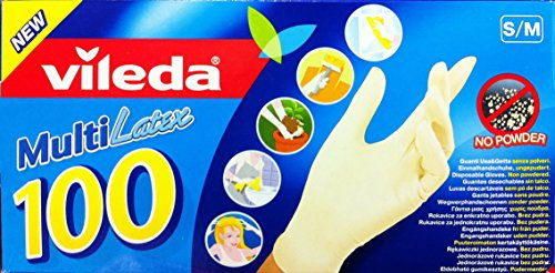 12 x VILEDA Guanti Multilatex Taglia S/M 100 PEZZI