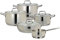 Tognana Vanitosa, Batteria di pentole e padelle, Set con 3 casseruole, 1 pentola, 1 tegame, 4 coperchi, 9 Pezzi, Acciaio Inox