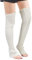 leotruny Damen Winter über Knie-Hoch Fußlose Socken stricken Beinlinge Einheitsgröße Weiß