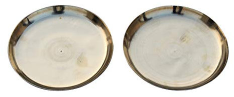 DeKulture Ayurveda Kansa - Platos para aperitivos y postres de bronce puro (juego de 2)