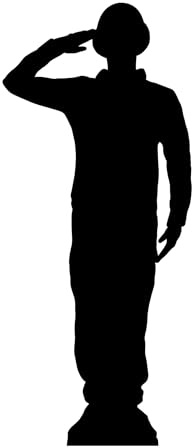 Star Cutouts SC1176 Soldier Salute Silhouette Lifesize Cardboard Cutout – Military Display, VE Day Decoration & Memorial Event Prop