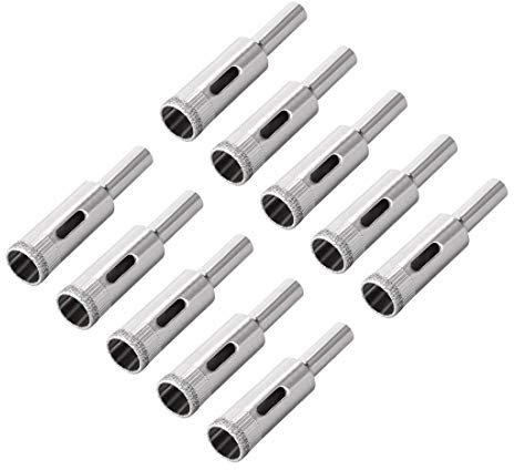 sourcing map 12mm Diamond Drill Bits Hole Saws for Glass Tile Porcelain Marble Ceramic Bottles Pots Brick Pack of 10