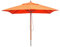 Mendler Gastronomie Holz-Sonnenschirm HWC-C57, Gartenschirm, Polyester/Holz 14kg, eckig 3x3m Seilzug stoßsicher - terracotta