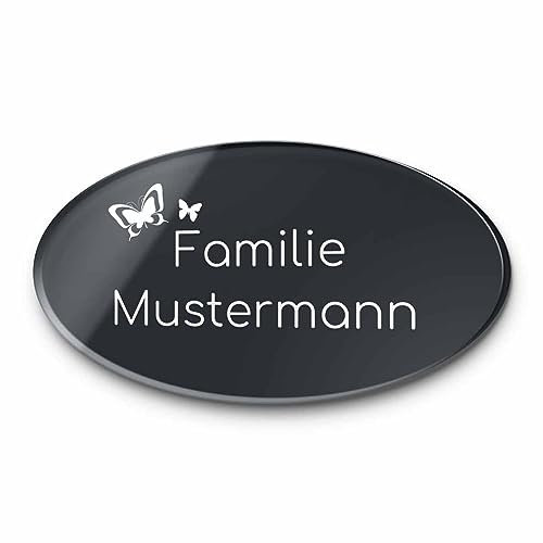 Hochglanz Acrylglas Türschild mit Gravur und Motiven - edle Optik durch Hochglanz Effekt | Auswahl aus vielen verschiedenen schönen Motiven - ab einer Größe von 8x3,5 cm