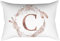Xmiral Kissenbezüge Kissenhüllen Roségold Alphabet Gedruckte Polyester Kopfkissenbezug 30cm x 50cm(C)