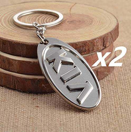 [Lot de 2] Hirondelle Bleue® Porte Clé en métal générique compatible avec Kia Carens Picante Sportage Niro Cee'd,Produit expédié depuis la France