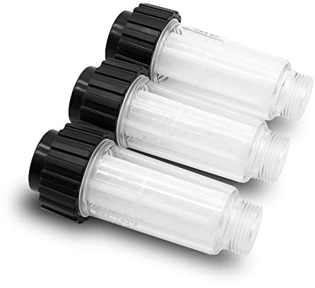 DERASL Wasserfilter für Kärcher 4.730-059.0 47300590 für Hochdruckreiniger 3/4 Zoll Anschluss (mit Filterkartusche) für Kärcher K2 K3 K4 K5 K6 K7-3 Pack